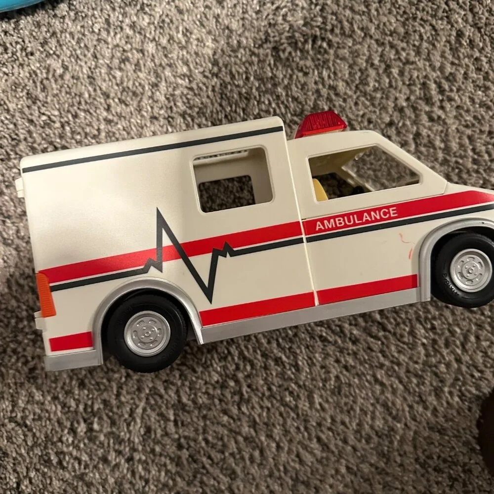PLAYMOBIL TOY AMBULANCE INCOMPLETE